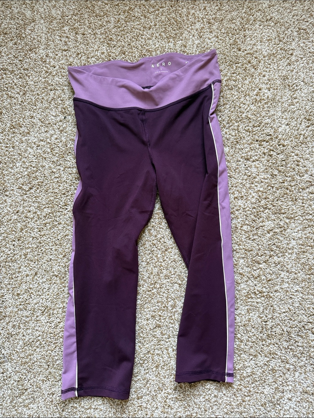 Aero Purple Two-Tone Active Leggings